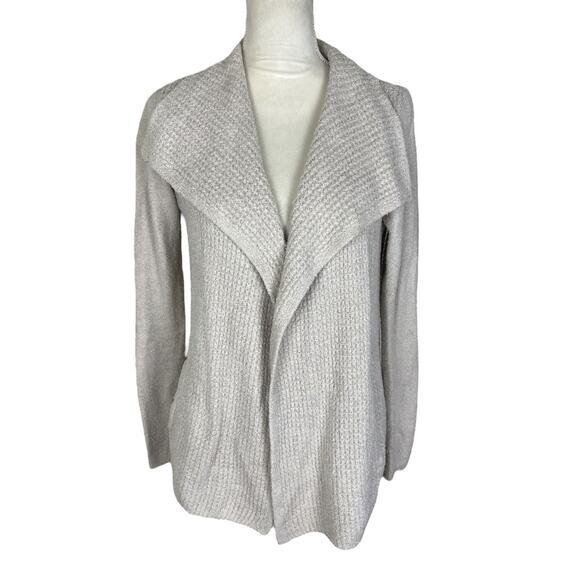 Barefoot Dreams Sweaters - Barefoot Dreams Cozy Chic Lite Waffle Knit Cardigan Sweater Oatmeal Size Small